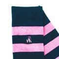 Men's Bamboo Socks - Rich Pink Striped